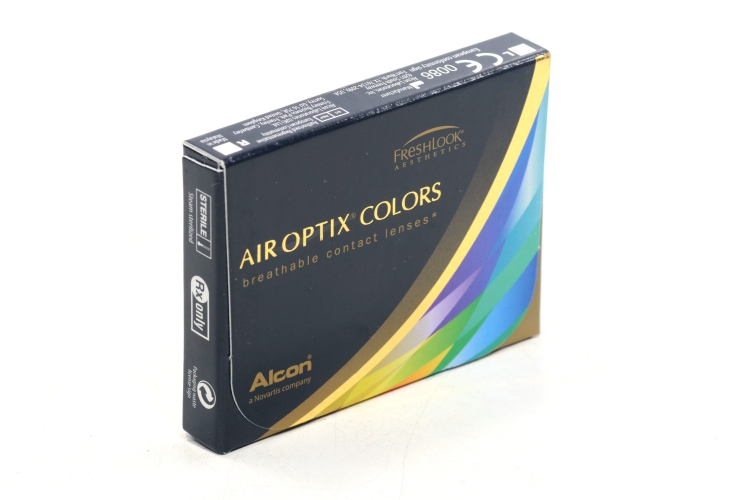 Линзы Alcon Air Optix Colors контакт цвет ежемес (диоптрия -1,0), 2 шт, Синий