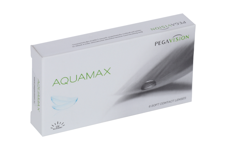 Контактные линзы Aquamax Pegavision двухнедельные R 8.6 (диоптрия -3,0), 6 шт