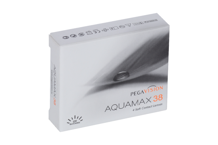 Контактные линзы Aquamax 38 Pegavision квартальные R 8.6 (диоптрия -3,25), 4 шт