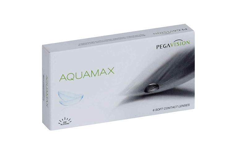 Контактные линзы Aquamax Pegavision двухнедельные R 8.6 (диоптрия -2,75), 6 шт