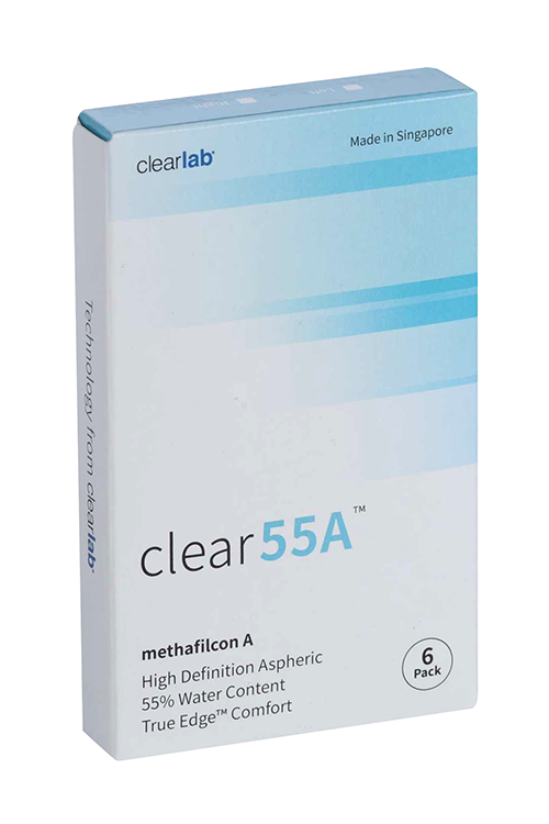 Линзы Clearlab Clear55 А контактные R 8.7 (диоптрия -5,5), 6 шт