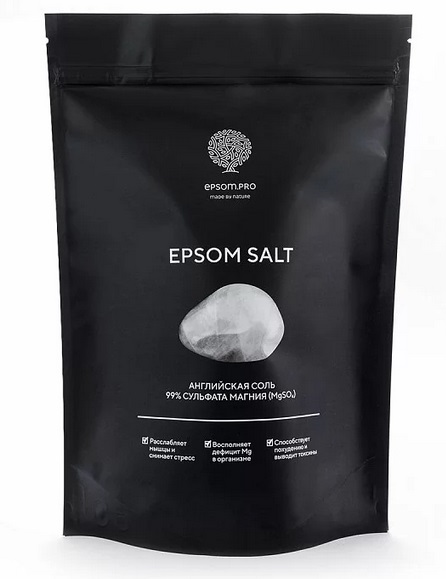 Соль Salt of the Earth Epsom salt д/ванн английская 99% сульфата магния, 2,5 кг