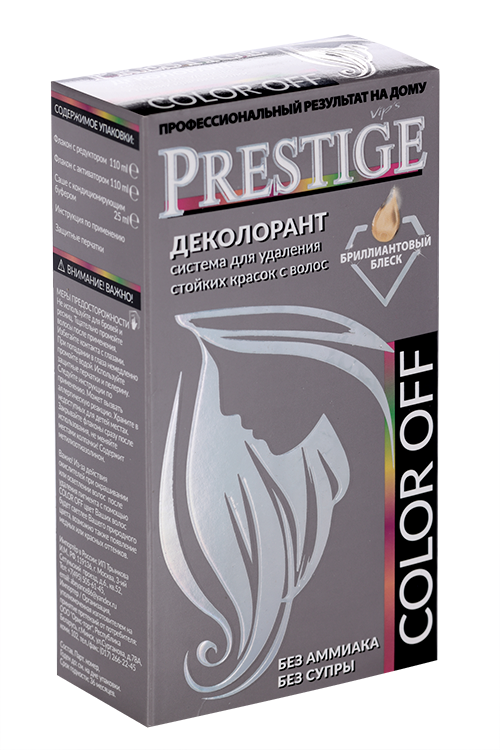 Система ДЕКОЛОРАНТ VIPS PRESTIGE COLOR OFF д/удаления стойких красок с волос активатор/редуктор