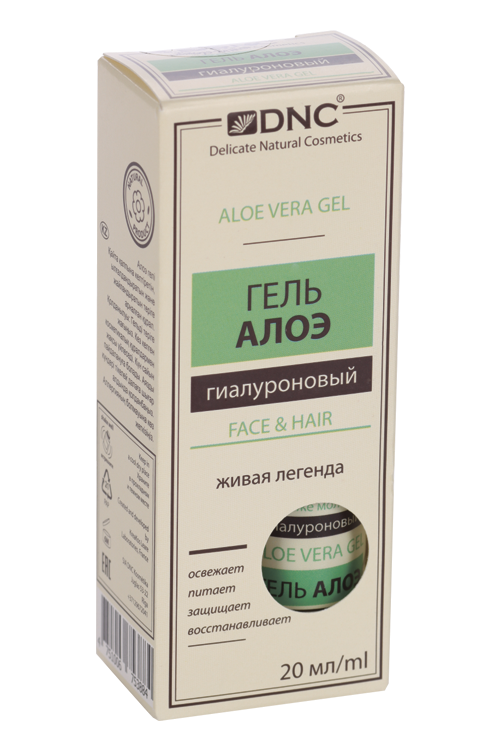 Гель DNC гиалурон face & hair алоэ живая легенда свежесть/питание/защита/восстановление, 20 мл