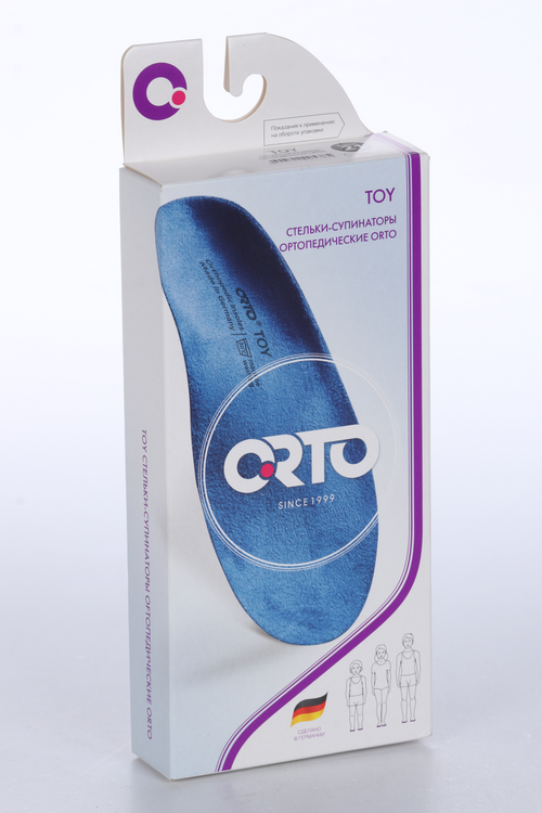 Стельки ORTO Toy сводоподдерживающие ортопедические синий д/детей р 21, пара