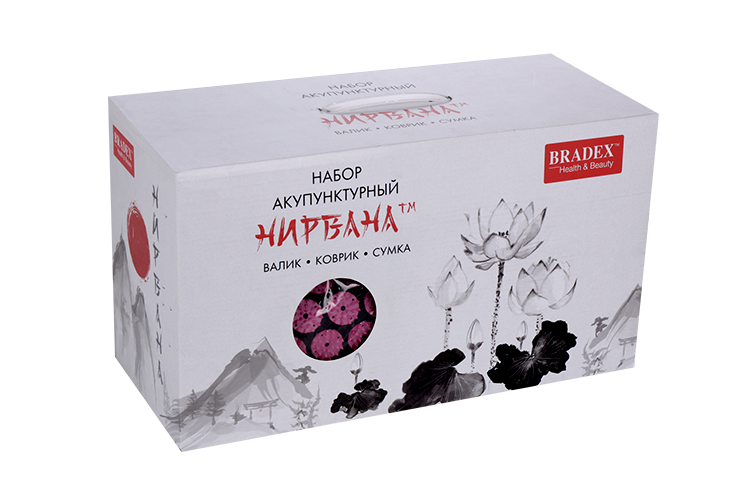 Набор акупунктурный Bradex Нирвана (валик, коврик, сумка) розовый