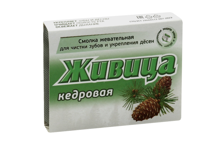 Смолка жеват из смолы кедра, 5 шт