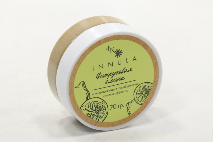 Маска INNULA Цитрусовая глина д/лица, 70 г
