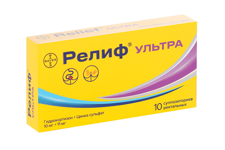 Релиф Ультра, 10 шт, суппозитории ректальные