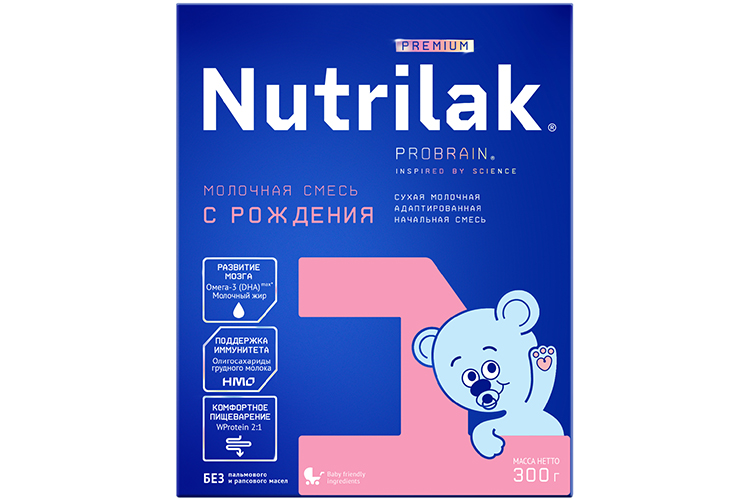 Смесь Нутрилак Премиум 1 (0-6 мес), 300 г