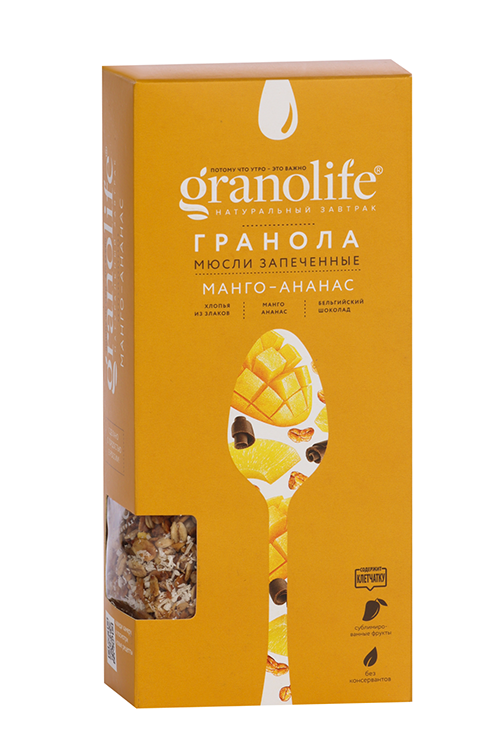 Гранола Granolife манго/ананас, 200 г