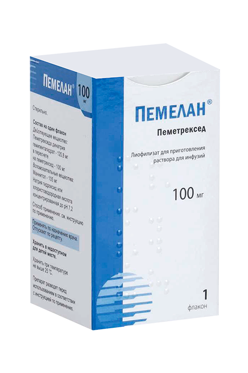 Пемелан 100 мг, лиофилизат для приготовления раствора для инфузий