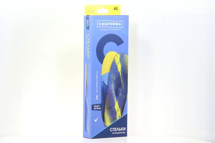 Стельки ComForma Sport Active C7201 ортопедические спортивные вентилируемые р 40, пара