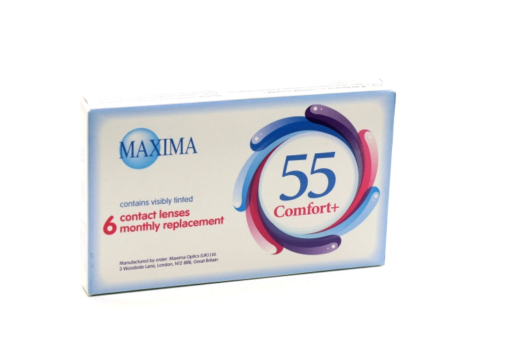 Линзы Максима 55 Комфорт плюс (диоптрия -3,75), 6 шт