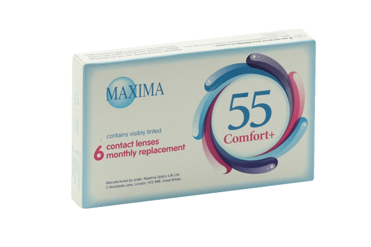 Линзы Максима 55 Комфорт плюс (диоптрия -4,25), 6 шт