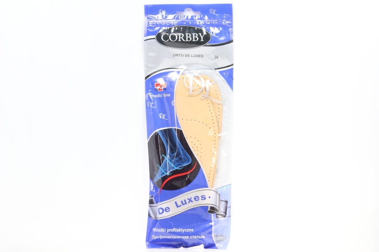 Стельки Corbby Orto De Luxes ортопедические темно-бежевый р 38
