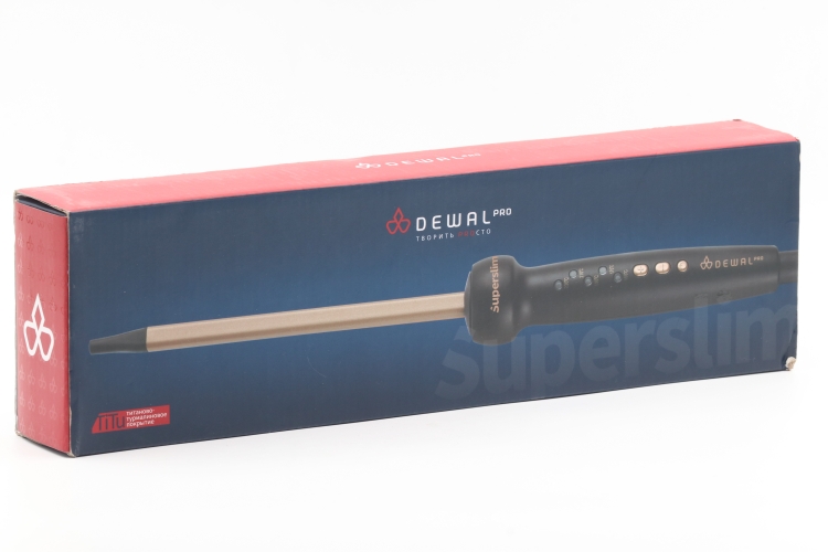 Плойка Dewal 03-610А superslim пластик/титан/турмалин д/волос
