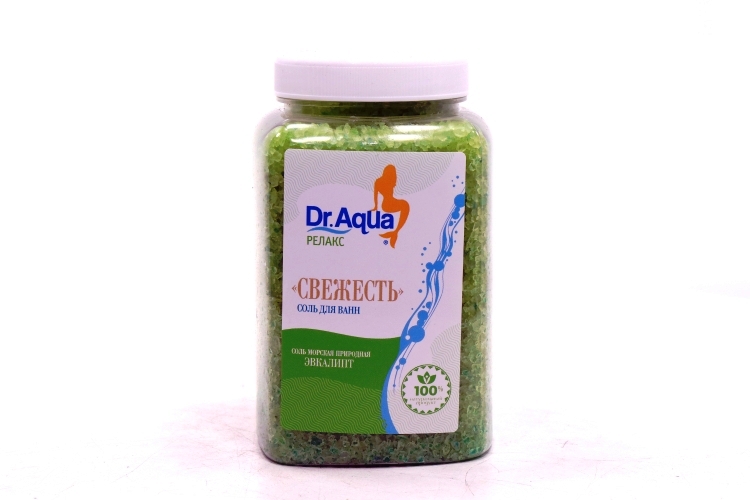 Соль д/ванн Dr Aqua Релакс морская Свежесть эвкалипт, 750 г