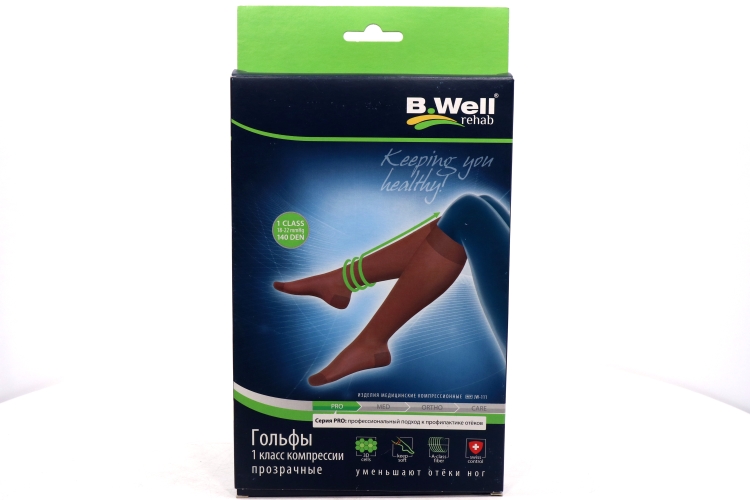 Гольфы B Well PRO JW-111 1 кл компр 18-22 мм рт ст р 5, прозрач