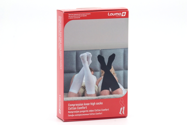 Гольфы Лаума Медикал Cotton Comfort 1 класс компресс р 36-38, белые