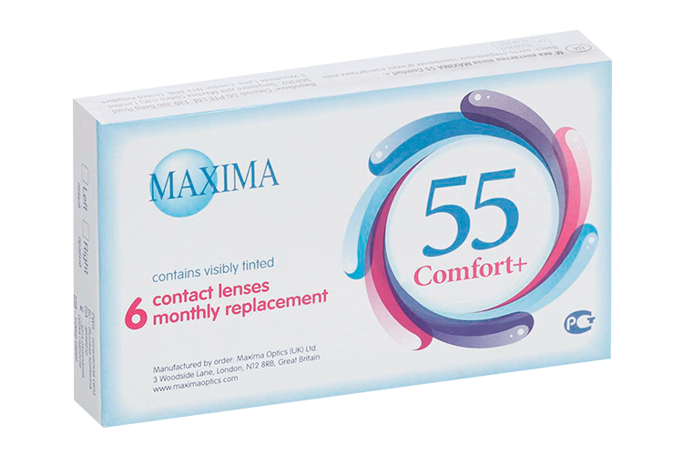 Линзы Максима 55 Комфорт плюс (диоптрия -1,50), 6 шт
