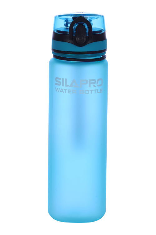 Бутылка д/воды SILAPRO спортивная с поильником 23×6 см силикон бирюзовый (088-017) 600 мл