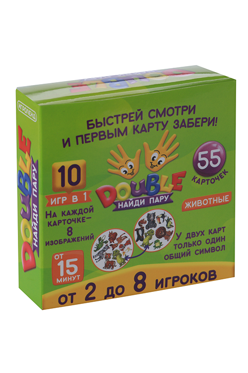Игра настольная ИГРОЛЕНД Double найди пару животные (896-052)