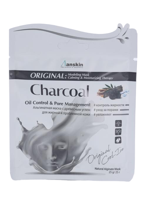 Маска Anskin Charcoal Modeling Refill альгинатная д/жирной кожи с расшир порами, 25 г, арт АН130