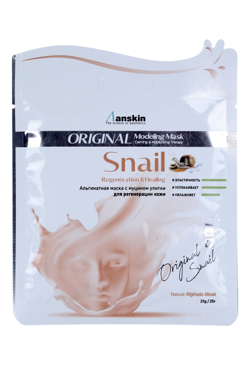 Маска Anskin Snail Modeling Refill альгинатная, 25 г, саше  арт АН170