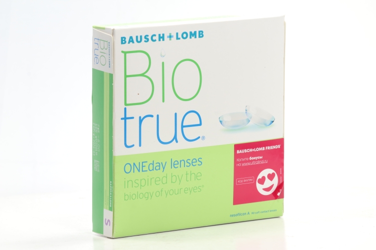 Линзы Bausch+Lomb BioTrue ONEday контактные R 8.6 (диоптрия -6,0), 90 шт