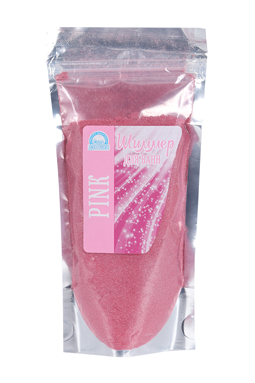 Соль д/ванн PINK шиммер/мерцающая пудра, 180 г