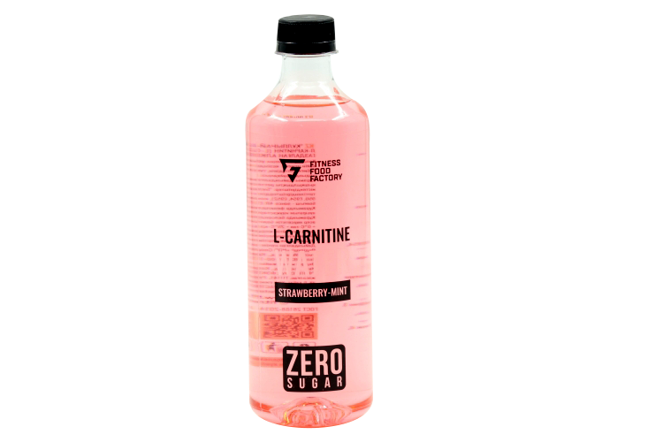 Напиток Fitness Food Factory L-carnitine 2000 слабогазированный Клубника-мята, 0,5 л