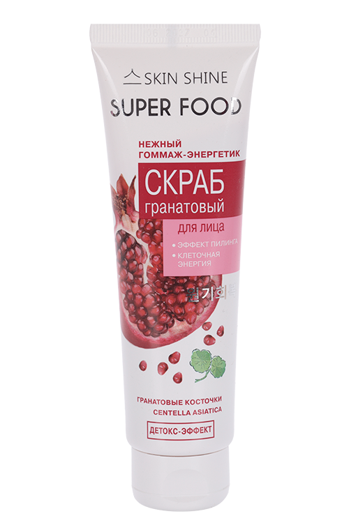 Скраб SKIN SHINE SUPER FOOD гранатовый д/лица, 80 мл