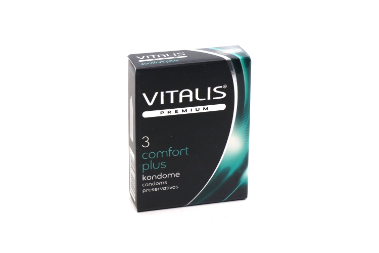 Презервативы Vitalis Premium comfort plus анатомической формы ширина 53 мм, 3 шт