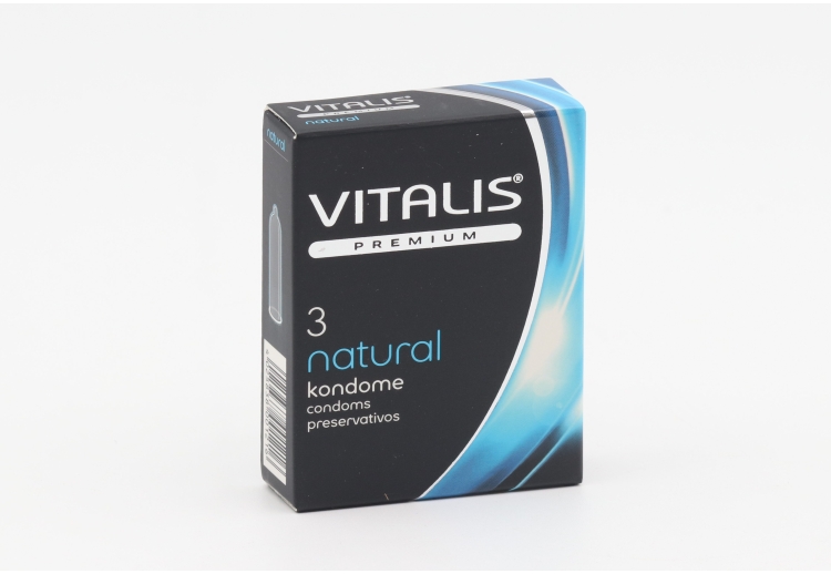 Презервативы Vitalis Premium natural классические ширина 53 мм, 3 шт