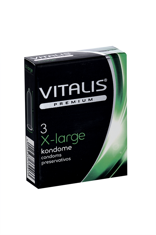 Презервативы Vitalis Premium x-large увеличенного размера ширина 57 мм, 3 шт