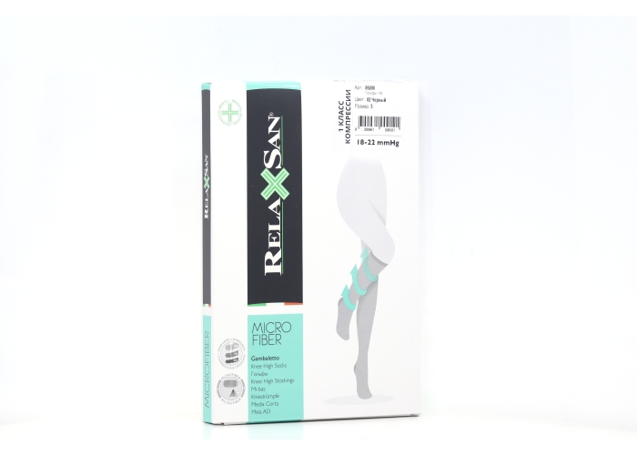 Гольфы RELAXSAN Microfiber 1 класс компрессии Gambaletto 140 ден 850М черный р 3, пара