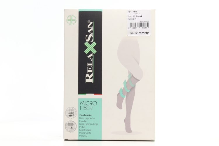 Гольфы RELAXSAN Microfiber 1 класс компрессии Gambaletto 70 ден 750М черный р 4, пара