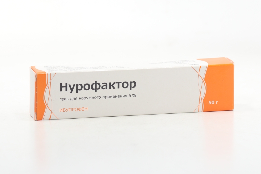 Ибупрофен Нурофактор 5%, 50 г, гель для наружного применения