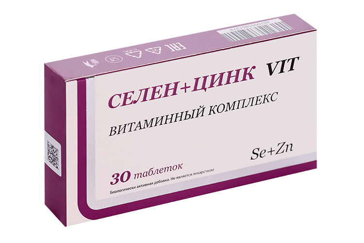 Комплекс Витаминный Селен+Цинк ВИТ, 30 шт, таблетки