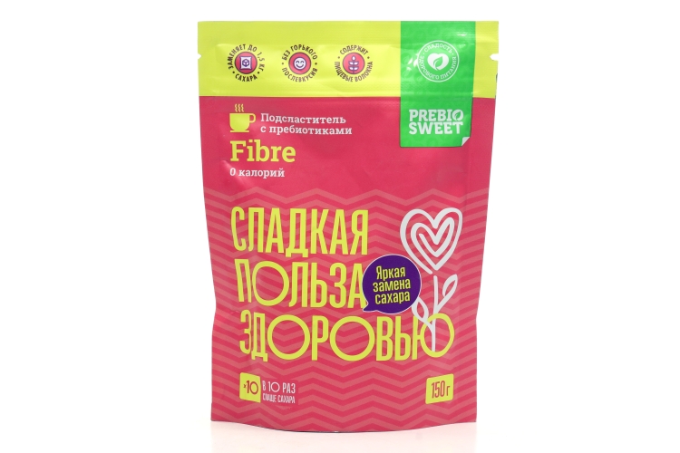 Подсластитель с пребиотиками Prebiosweet Fibre 0 калорий дой-пак, 150 г