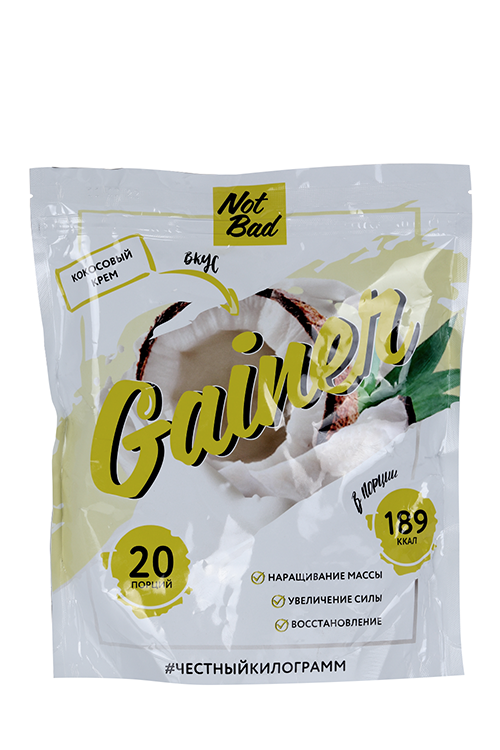 Гейнер NotBad Gainer вкус кокосовый крем, 1 000 г