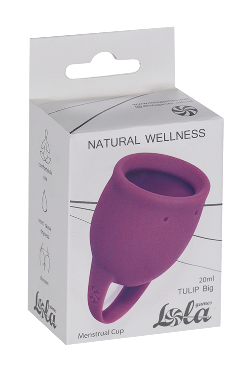 Менструальная чаша Natural Wellness Tulip Big  цвет розовый 4000-08lola силикон, 20 мл