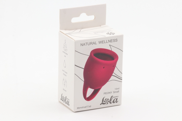 Менструальная чаша Natural Wellness Peony Smail  цвет красный 4000-11lola силикон, 15 мл