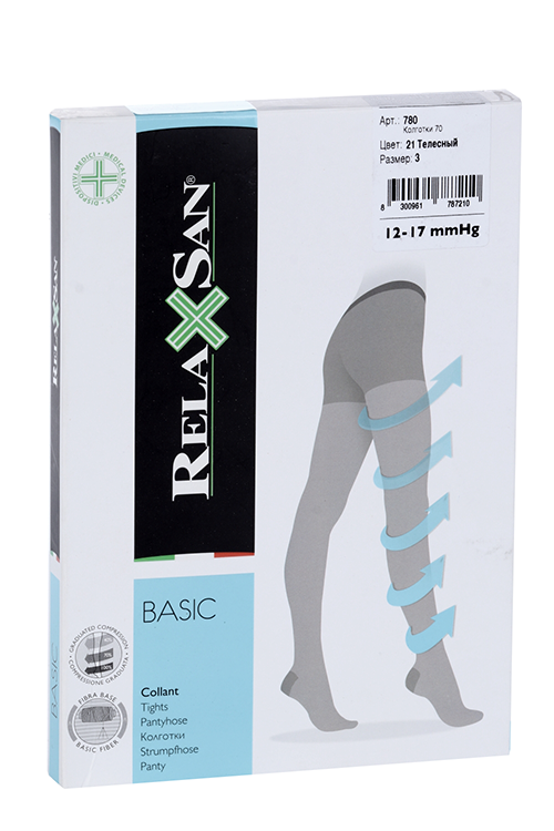 Колготки Релаксан  Basic  Collant 70 ден р 3, телесные