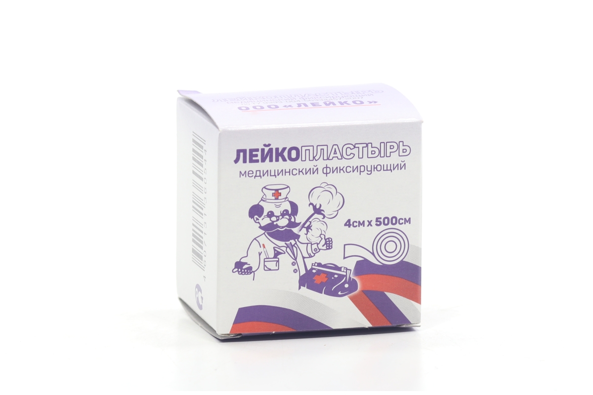 Лейкопластырь Лейко мед фиксир на ткан основе в инд короб 4х500 см
