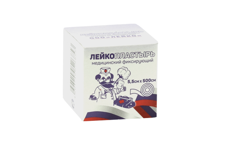 Лейкопластырь Лейко мед фиксир на ткан основе в инд короб 5.5 х500 см