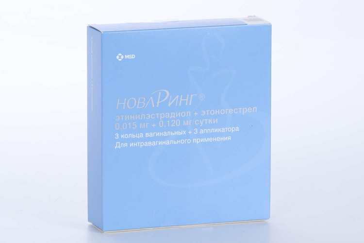 НоваРинг 0.015 мг+0.120 мг/сут, 3 шт, кольца вагинальные + аппликатор