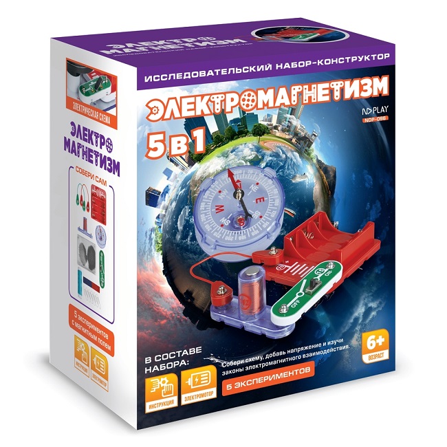 Электронный конструктор ND Play электромагнетизм 5 в 1