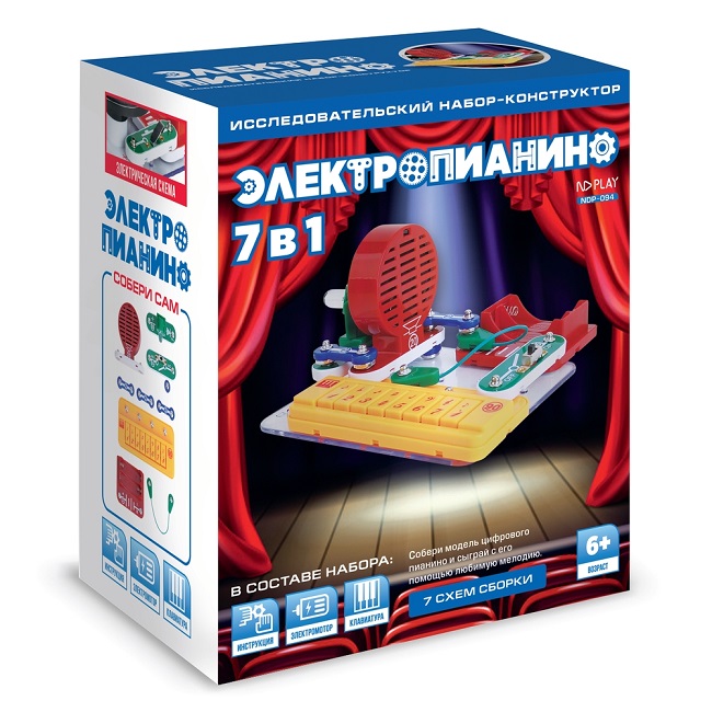 Электронный конструктор ND Play электропианино 7 в 1